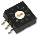 MULTICOMP MCRM2AF-10R Rotary Switch, 10 Position, Non Illuminated, MCRM Series, 36 &deg;, 100 mA