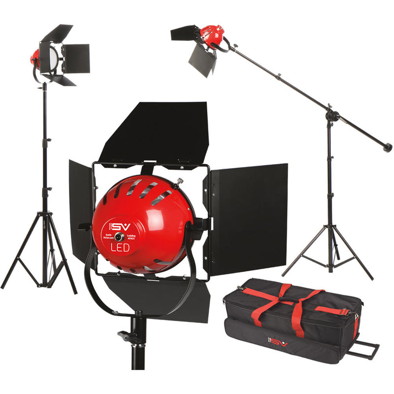 Smith-Victor 3-Light 1500W LED light Kit with Boom Arm