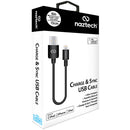 Naztech MFi Lightning Charge & Sync USB Cable (6", Black)