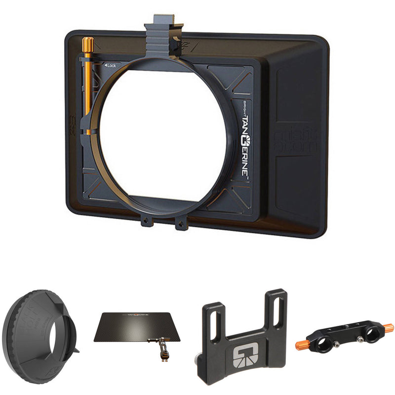 Bright Tangerine Misfit Atom Matte Box with Top Flag, Donut & 15mm Rod Mount Accessories Kit