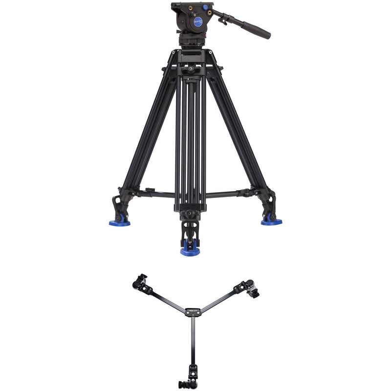 Benro BV4 Pro Dual-Stage Video Tripod Kit with DL-08 Tripod Dolly