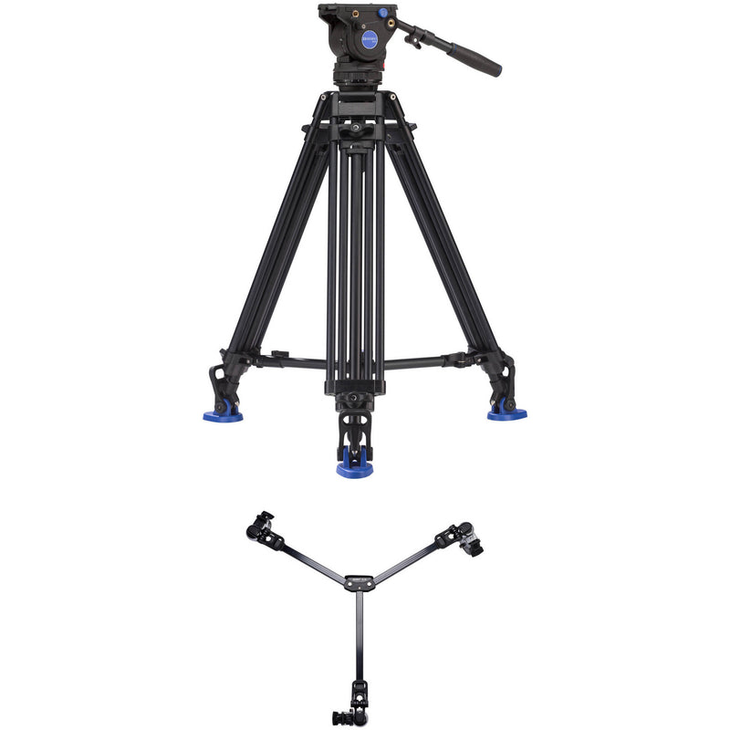 Benro BV6 Pro 2-Stage Video Tripod Kit with DL-08 Tripod Dolly