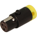 Cable Techniques CT-LPS-TA3-Y LPS Low-Profile TA3F Connector (Yellow)