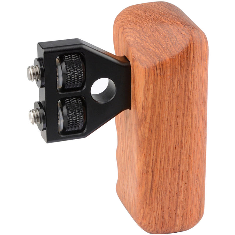 CAMVATE Right Hand Wood Handle Grip with Thumbscrew Connector for Select DV and DSLR Camera Cages (Rosewood)