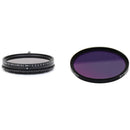 SLR Magic 52mm Self-Locking Variable Neutral Density 0.4 to 1.8 and 62mm Solid Neutral Density 1.2 Image Enhancer Filter Kit