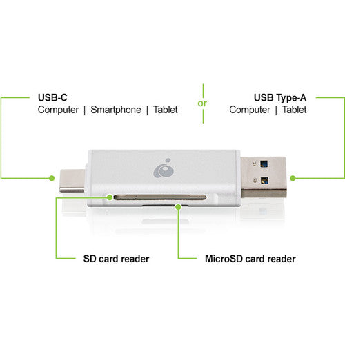 IOGEAR USB Type-C Duo Card Reader/Writer