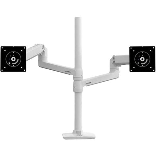 Ergotron LX Dual Desk Mount Stacking Arm for Displays up to 40" (White)