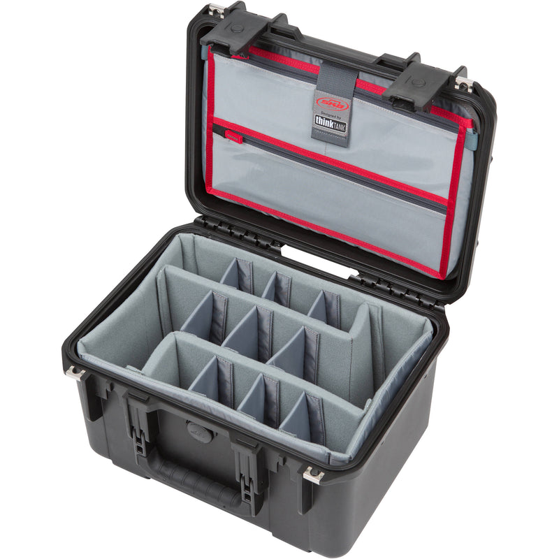 SKB iSeries 1510-9 Waterproof Utility Case with Foam Dividers and Lid Organizer (Black)