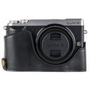 MegaGear Ever Ready Leather Camera Case for Panasonic Lumix DMC-GX85, GX80 with 12-32mm Lens (Black)