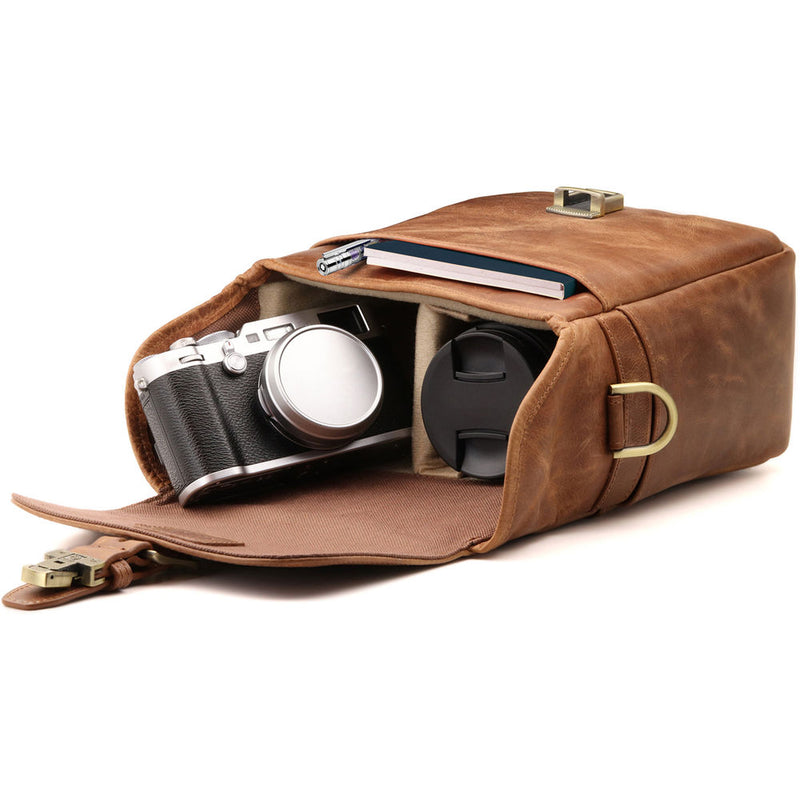 MegaGear Leather Camera Messenger Bag (Brown)