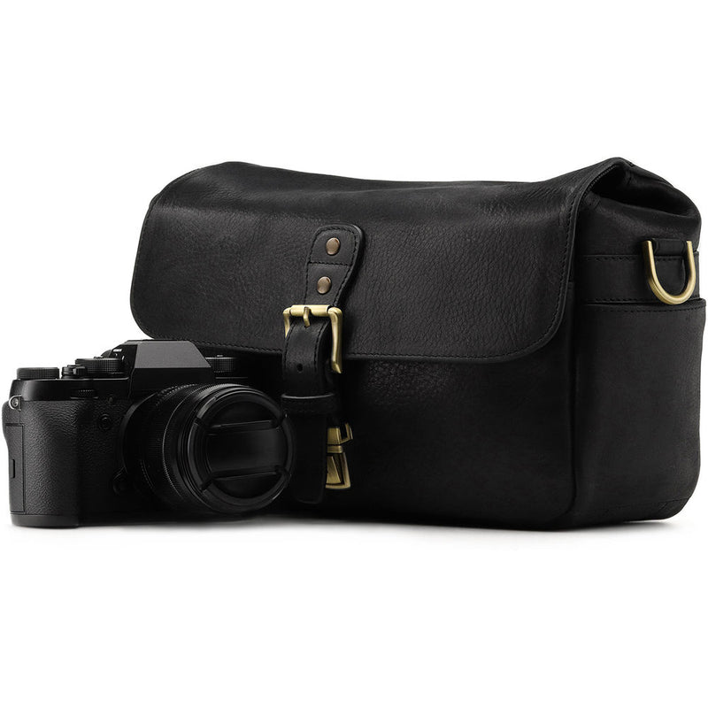 MegaGear Leather Camera Messenger Bag (Black)