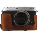 MegaGear Ever Ready Leather Camera Case for Fujifilm X-E3 with 23mm or 18-55mm Lens (Light Brown)