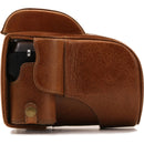 MegaGear Ever Ready Leather Camera Case for Fujifilm X-E3 with 23mm or 18-55mm Lens (Light Brown)