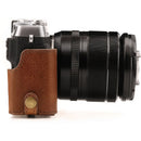 MegaGear Ever Ready Leather Camera Case for Fujifilm X-E3 with 23mm or 18-55mm Lens (Light Brown)