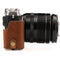 MegaGear Ever Ready Leather Camera Case for Fujifilm X-E3 with 23mm or 18-55mm Lens (Light Brown)