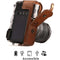 MegaGear Ever Ready Leather Camera Case for Fujifilm X-E3 with 23mm or 18-55mm Lens (Light Brown)