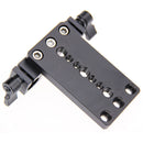 CAMVATE Tripod Mounting Plate with Dual 15mm Rod Blocks (Black Locking Levers)