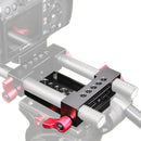 CAMVATE Tripod Mounting Plate Railblock (Red Knob)