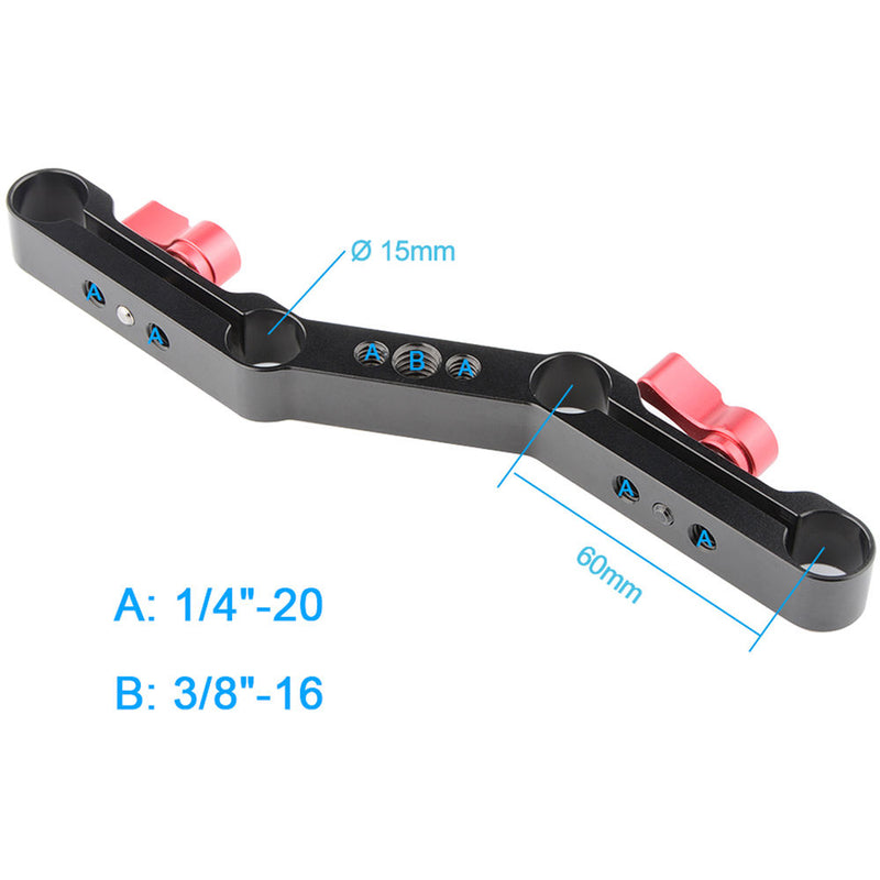 CAMVATE Z Offset Bracket for 15mm Rods (Red Knobs)