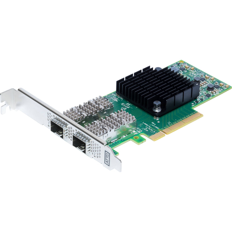 ATTO Technology Dual Channel 25GBE X8 Pcie 3.0, Low Profile, SFP28