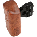 CAMVATE Wood Handgrip for DV Video Camera Cage (Left Grip)