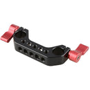 CAMVATE 15mm Rod Clamp for DSLR Cage Baseplate (Red Knob)