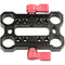 CAMVATE Height Riser Offset Railblock 15mm Rod Clamp (Red Levers)