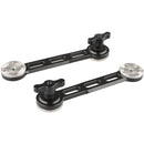 CAMVATE NATO Rail Rosette Extension Arm (Black Thumbscrew, 2-Pack)