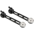 CAMVATE NATO Rail Rosette Extension Arm (Black Thumbscrew, 2-Pack)