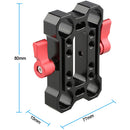 CAMVATE Height Riser Offset Railblock 15mm Rod Clamp (Red Levers)