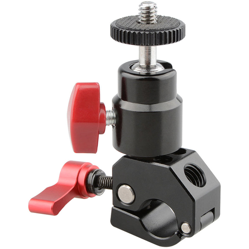 CAMVATE 15mm Quick Release Rod Clamp to Mini Ball Head Mount