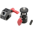 CAMVATE 15mm Quick Release Rod Clamp to Mini Ball Head Mount