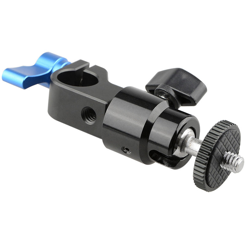 CAMVATE 15mm Rod Clamp with Mini Ball Head (Blue Lever)