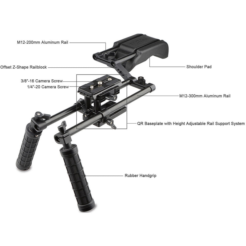 CAMVATE Pro DSLR Shoulder Mount Support Rig Kit Handgrip for Canon/Nikon/Sony