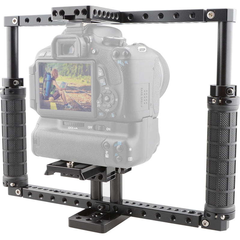 CAMVATE Adjustable Cage with Quick Release Baseplate (Battery Grip)