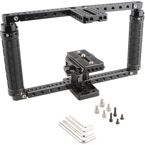 CAMVATE Adjustable Cage with Quick Release Baseplate (Battery Grip)