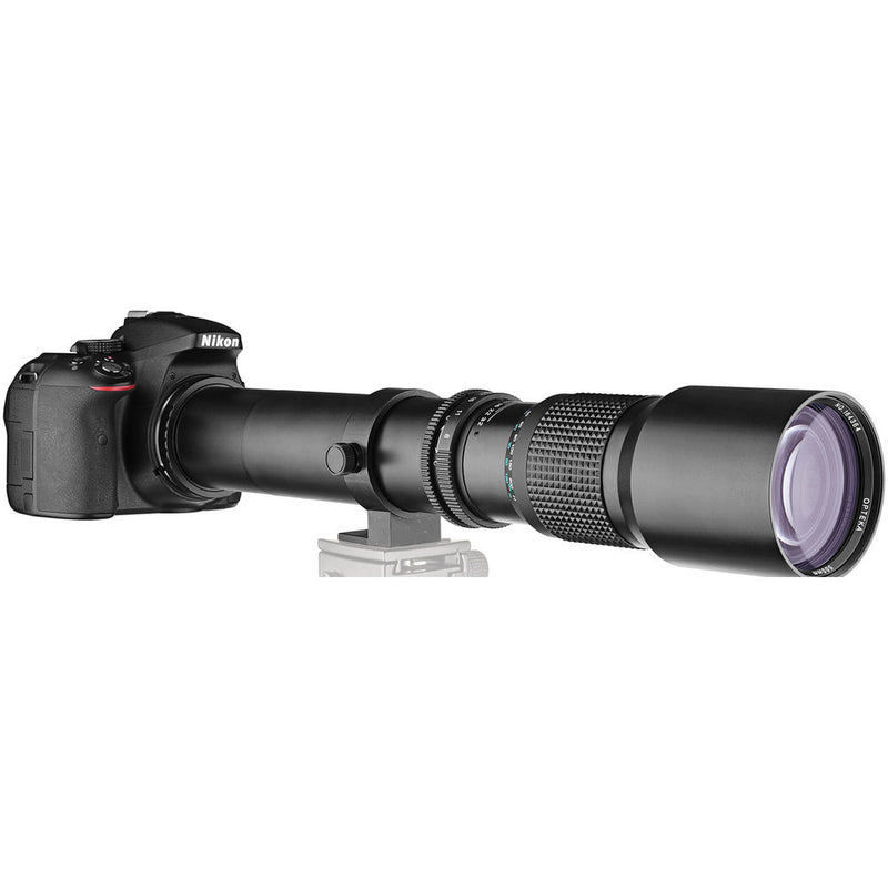 Opteka 500mm f/8 Preset Telephoto Lens for T Mount