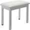 Auray PBM-FW Metal Frame Piano Bench (White)