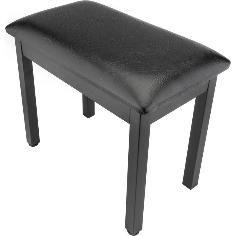 Auray PBM-FS Metal Frame Piano Bench with Storage (Black)