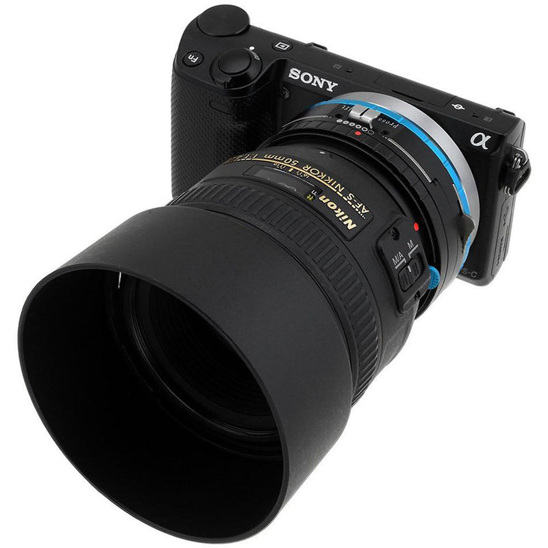 FotodioX Pro Shift Lens Mount Adapter for Nikon G-Type F-Mount Lens to Sony E-Mount Camera