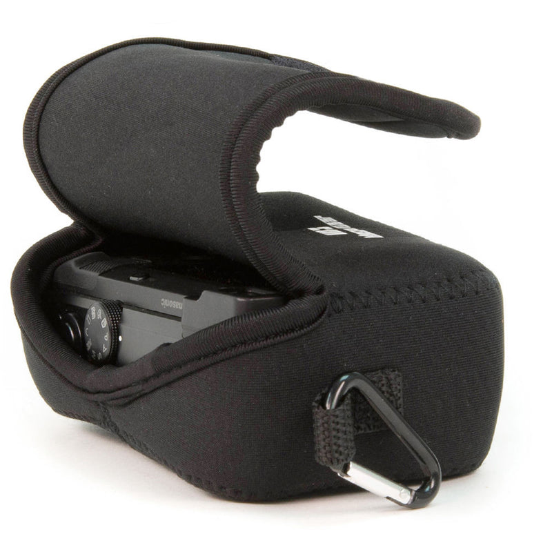 MegaGear Ultra-Light Neoprene Camera Case for Panasonic Lumix ZS200, TZ200, Leica C-Lux (Black)