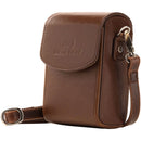 MegaGear Leather Camera Case with Strap for Panasonic Lumix ZS200, TZ200, Leica C-Lux (Dark Brown)