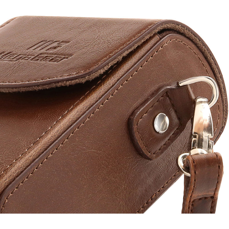 MegaGear Leather Camera Case with Strap for Panasonic Lumix ZS200, TZ200, Leica C-Lux (Dark Brown)