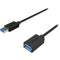 Sabrent USB 3.1 Gen 1 Type-A Male to Type-A Female Extension Cable (6', Black)