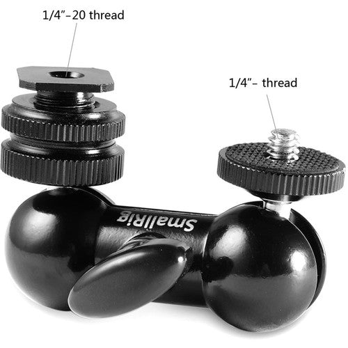 SmallRig Double Ball Head with Cold Shoe & 1/4"-20 Stud