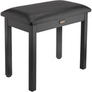 Auray PBM-FS Metal Frame Piano Bench with Storage (Black)