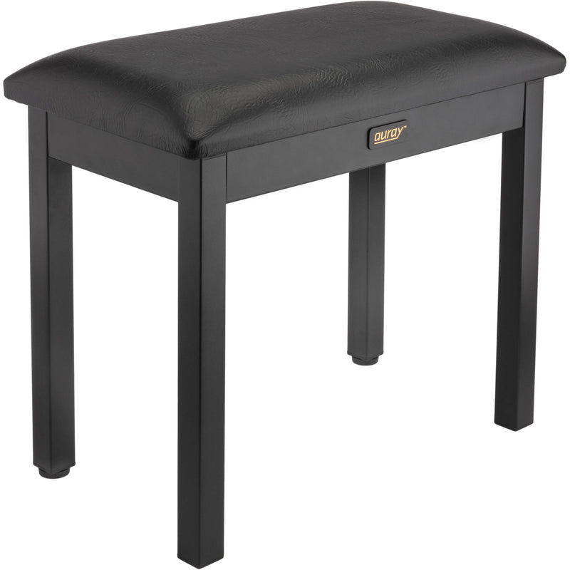 Auray PBM-FS Metal Frame Piano Bench with Storage (Black)