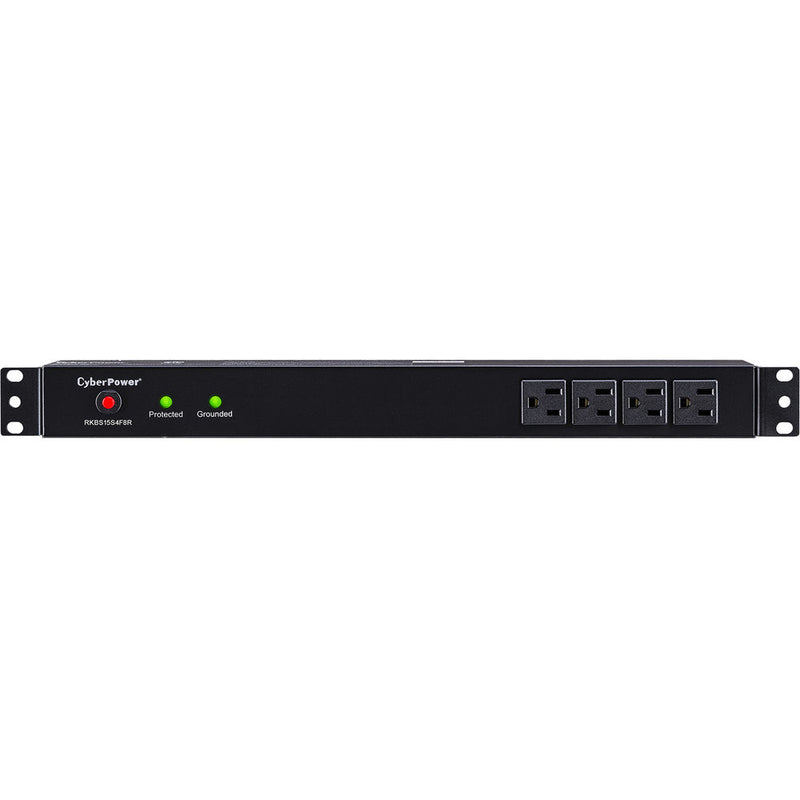 CyberPower Rackbar Surge Protector:3600 J/120 V/NEMA 5-15P Plug/12 NEMA 5-15R(4 Front,8 Rear)1U/15"Cord