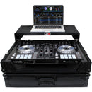 ProX Flight Case for Pioneer DDJ-SR2 Controller with Laptop Shelf and LED Kit (Black-on-Black)