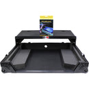 ProX Flight Case for Pioneer DDJ-SR2 Controller with Laptop Shelf and LED Kit (Black-on-Black)